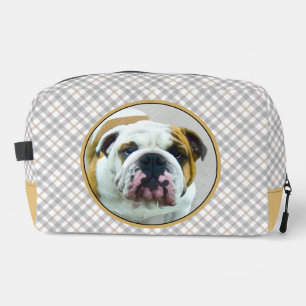 Trousse De Toilette Bulldog Peinture rouge et blanc anglais Pet Dog Ar