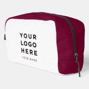 Trousse De Toilette Burgundy White Business Logo Nom Instagram Voyage