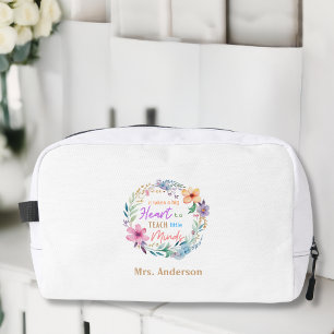 Trousse De Toilette "Ça prend un grand coeur" Floral, cadeau pour les