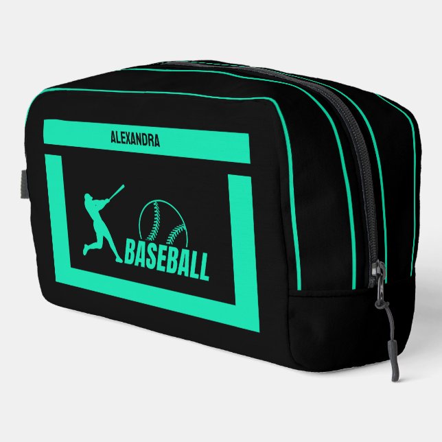 Trousse De Toilette Cadeau d'anniversaire de baseball, Joueuse de base (Coin droit)