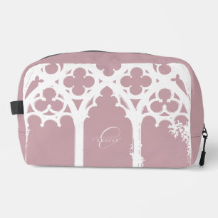 Trousse De Toilette Calligraphie minimaliste gothique Pastel rose