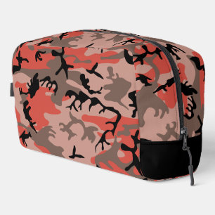 Trousse De Toilette Camouflage rouge et Brown, Armée