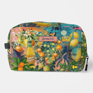 Trousse De Toilette Carreaux fleuris chic orange sicilien
