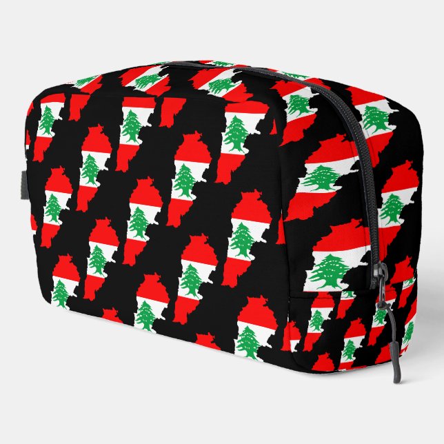 Trousse De Toilette Carte du Liban avec drapeau (Coin droit)