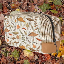 Champignons et Feuilles d'automne - motif sans sou