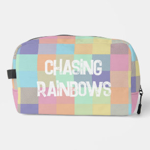 Trousse De Toilette Chasse Rainbows Pastel Colors Buffalo Check Plaid