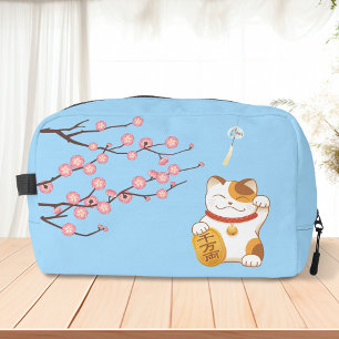 Trousse De Toilette Chat chanceux japonais, Calico Maneki Neko