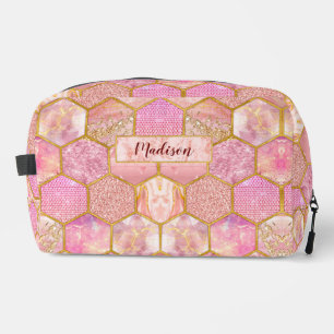Trousse De Toilette Chic élégant faux Parties scintillant rose or