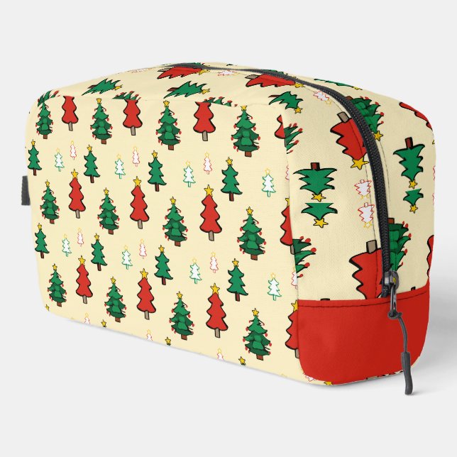Trousse De Toilette Christmas tree with star topper seamless pattern (Coin droit)