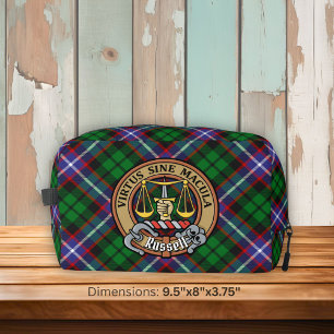 Trousse De Toilette Clan Russell Crête sur Tartan
