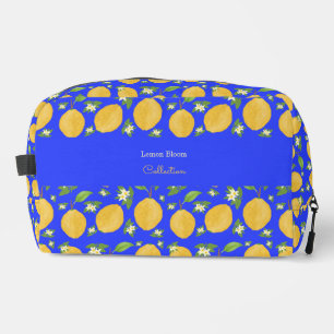 Trousse De Toilette Collection Lemon Bloom bleu à motifs
