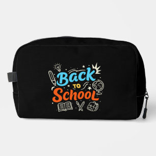Trousse De Toilette Conception de typographie colorée pour la rentrée
