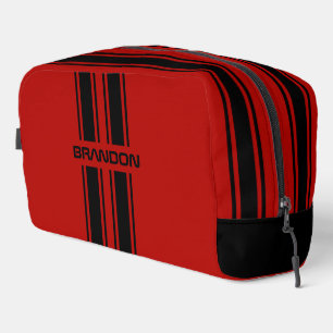 Trousse De Toilette Cool Personnalisé Black and Red Auto Race Sport St