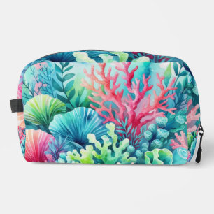 Trousse De Toilette Corail mignon coloré Bleu Vert rose Turquoise Côte