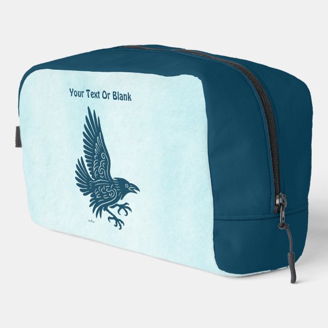 Trousse De Toilette Corbeau bleu dansant (Coin droit)