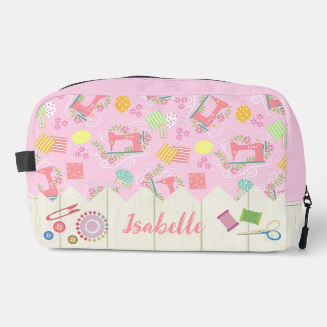 Trousse De Toilette Coudre rose (Recto)