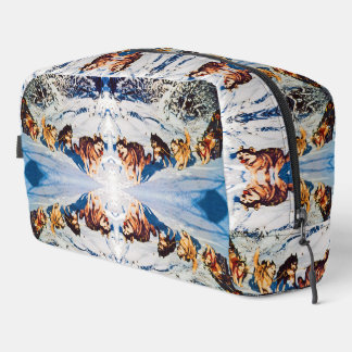 Trousse De Toilette Course de traîneaux vintage Alaska eskimo Malamute