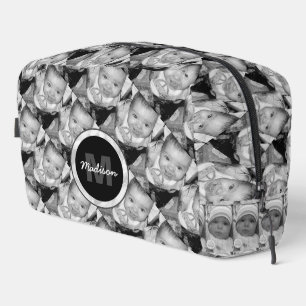Trousse De Toilette Customisez votre motif photo noir blanc Monogramme