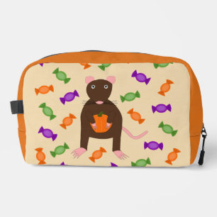 Trousse De Toilette Cute Halloween Rat et Citrouille