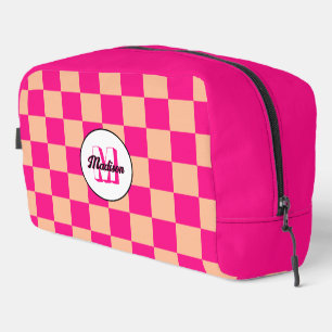 Trousse De Toilette Damier pêche rose chaud géométrique rétro Monogram