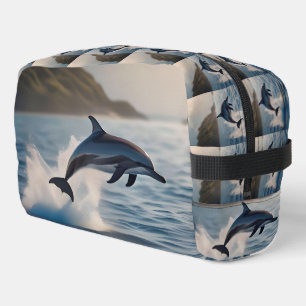 Trousse De Toilette Dauphin jaillissant : une danse de joie dans l'océ