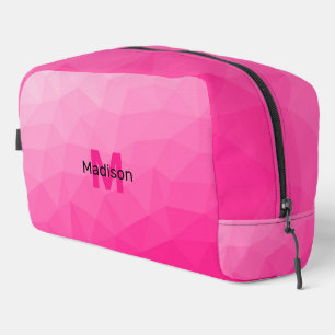 Trousse De Toilette Dégradé rose chaud motif en maille géométrique Mon
