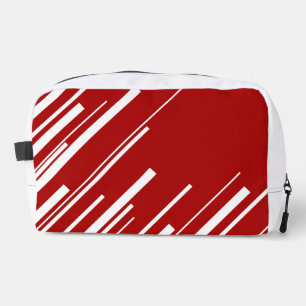 Trousse De Toilette Diagonales en rouge et blanc