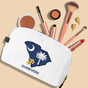 Trousse De Toilette Drapeau de la Caroline du Sud Fleur de l'État Jess