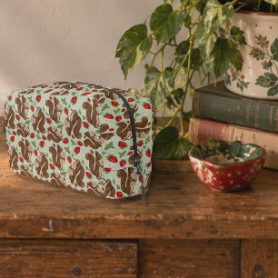 Trousse De Toilette Écureuil de glace fantaisiste motif fraise