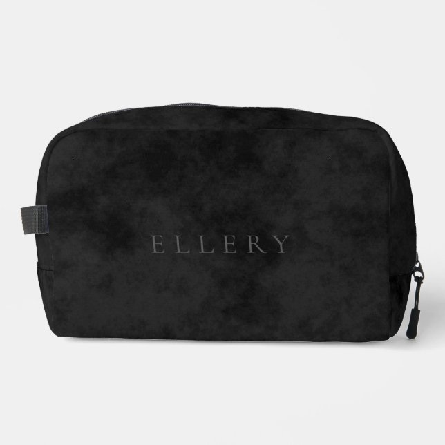 Trousse De Toilette Elégant timbre Faux sur noir tacheté (Recto)