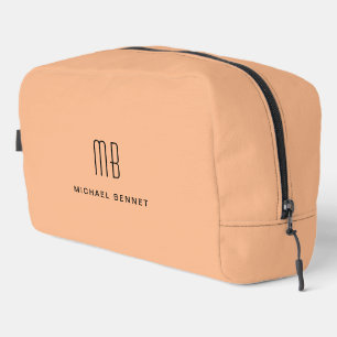 Trousse De Toilette Élégante pêche au monogramme