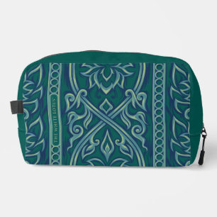 Trousse De Toilette Emerald Lotus Tapestry Motif - Le Lotus Blanc