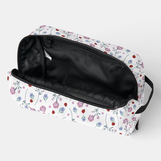 Trousse De Toilette Enfants Cute Ladybug Polka dot Daisy Flower Motif (Ouvrir)