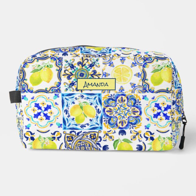 Trousse De Toilette Été agrumes siciliens majolica méditerranéenne (Recto)