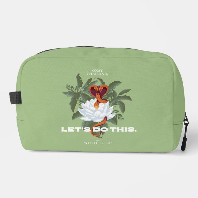 Trousse De Toilette "Faisons ça" Cobra - Le Lotus Blanc (Recto)
