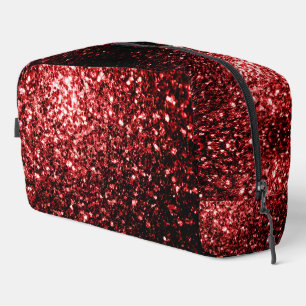Trousse De Toilette Faux éclats scintillants bling rouge foncé
