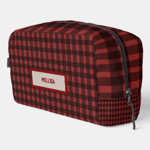 Trousse De Toilette Flannel Fling avant le mariage carreaux rouges e