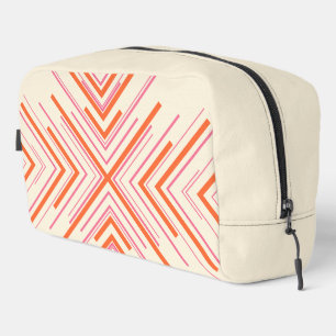 Trousse De Toilette Flèches en rose, orange et crème