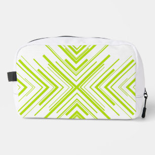 Trousse De Toilette Flèches en vert citron et blanc