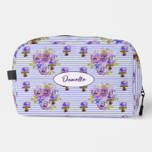 Trousse De Toilette Fleur de pensée violette Fleurs de fille aquarelle