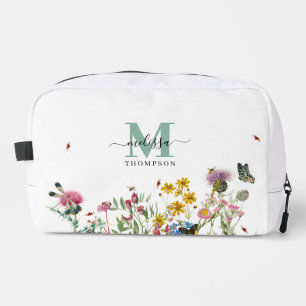 Trousse De Toilette Fleur sauvage d'aquarelle Insectes Floral Spring G
