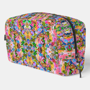 Trousse De Toilette Fleurs de cachemire abstraites et colorées