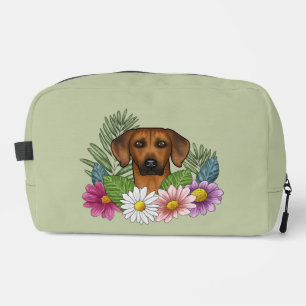 Trousse De Toilette Fleurs sauvages colorés de la tête de chien Rhodes