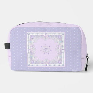 Trousse De Toilette flocon de neige violet clair et coeur étincelant