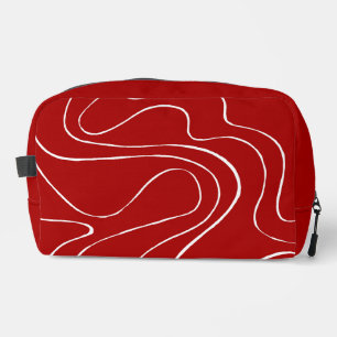 Trousse De Toilette Flux et reflux 2 en rouge et blanc