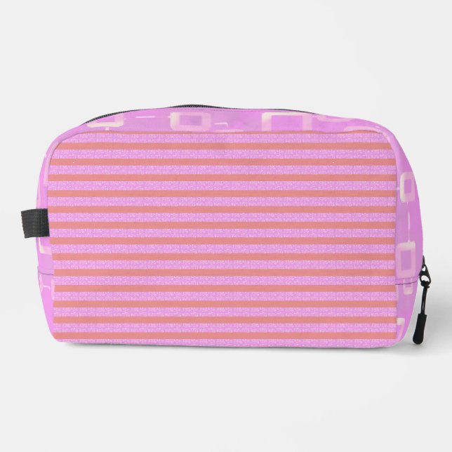 Trousse De Toilette Géométrique rose (Recto)