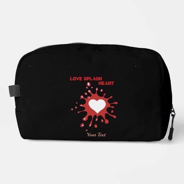 Trousse De Toilette Heart Splash Art – Creative Love Expression Design (Recto)