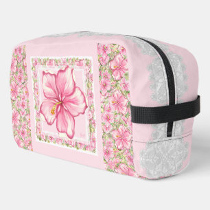 Trousse De Toilette Hibiscus & dentelle PINK