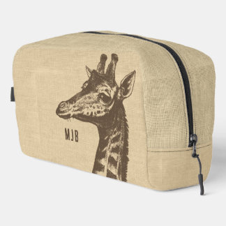 Trousse De Toilette Illustration de la girafe vintage