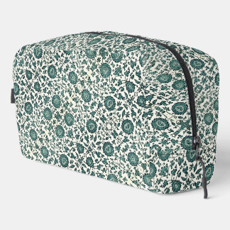 Trousse De Toilette Impression de motif en porcelaine florale sarcelle